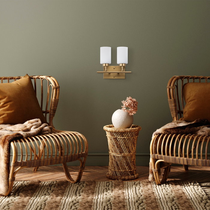 Opviq Lámpara de pared Yensuk - 13123 en Dorado con tapa de cristal